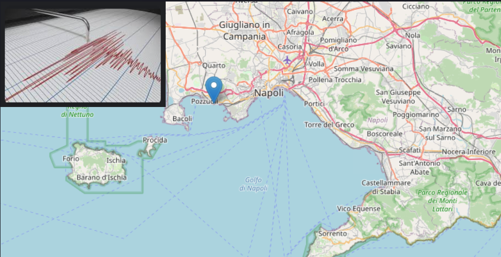 Terremoti nei Campi Flegrei: sciame sismico ancora in corso