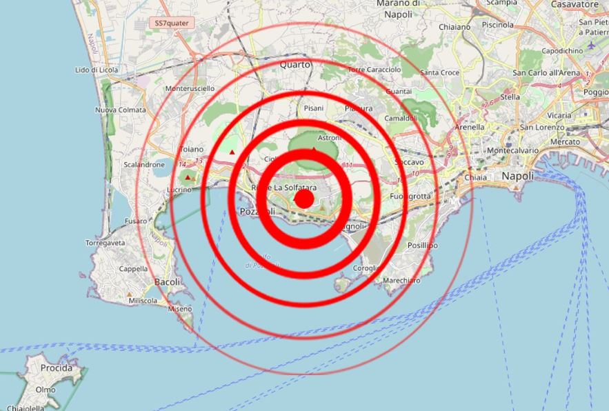 Sisma Campi Flegrei, accelerazione suolo tra le più forti mai registrate