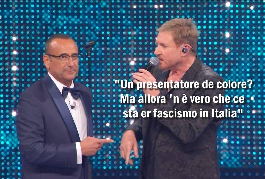 Sanremo in uno scatto, la vignetta di Osho: Conti e lo stupore di Simon Le Bon