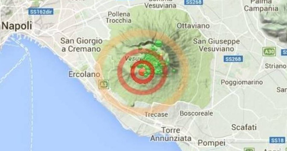 Terremoto sul Vesuvio, due scosse fanno tremare i comuni sottostanti